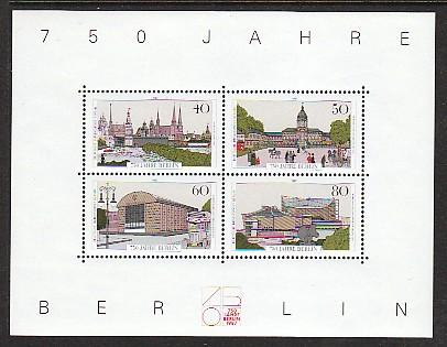 Germany Berlin Architecture 9N537 Souvenir Sheet MNH VF 