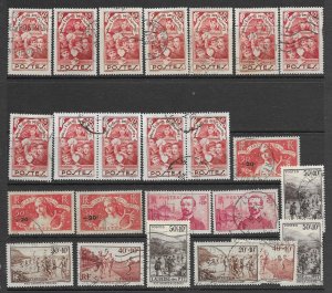 France B46,47,60-2,63 used stock,f-vf see desc. 2019 CV $96.25