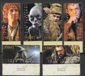 NEW ZEALAND SG3405/10 2012 THE HOBBIT SET MNH