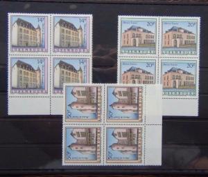 Luxembourg 1993 Historic Houses set in Block x 4 MNH