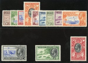 Cayman Islands 1935 KGV Pictorial set complete MLH. SG 96-107. Sc 85-96.