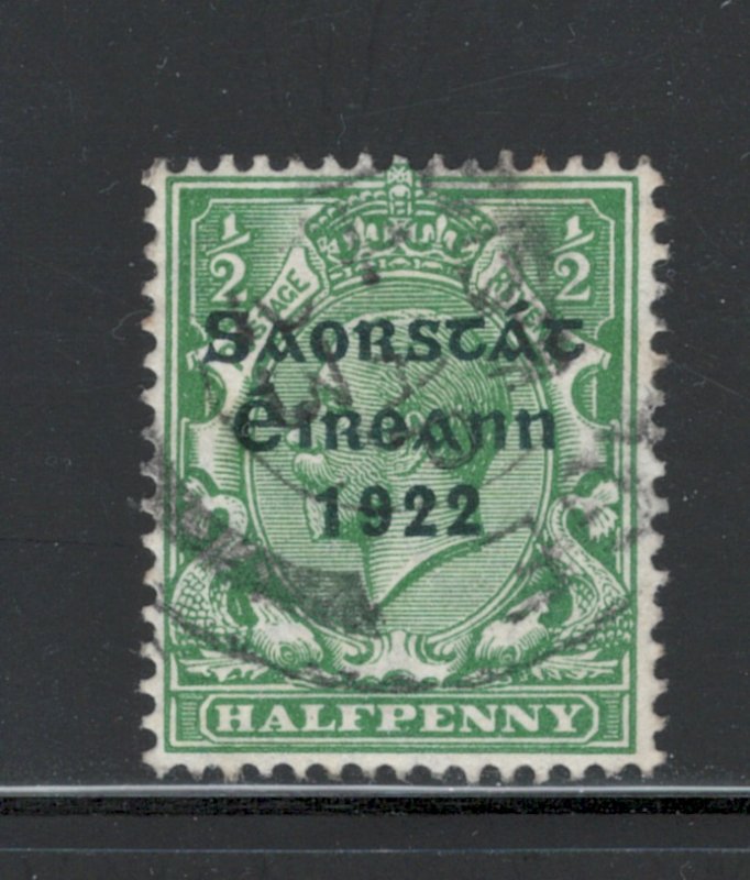Ireland 1923 Overprint 1/2p Scott # 59 Used
