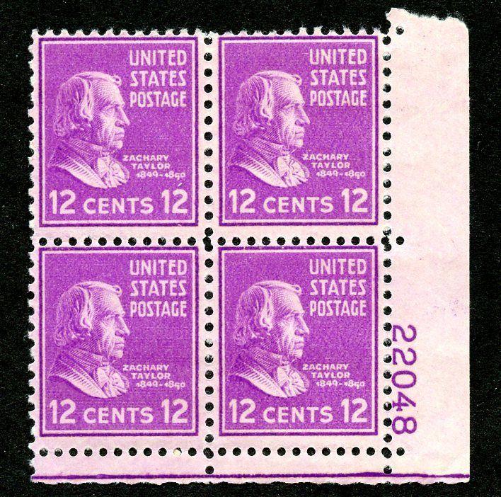 U.S. Scott 817 12-Cent Prexie/Prexy MNH Electric Eye Plate Block 