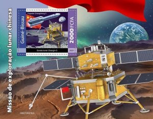 Guinea-Bissau - 2021 China Moon Mission - Stamp Souvenir Sheet - GB210523b3