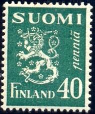 Arms, Lion, Finland stamp SC#162 mint