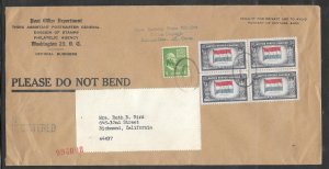 Just Fun Cover #804,912 Registered Cover From Washington D.C. APR/6/1944 (my866)