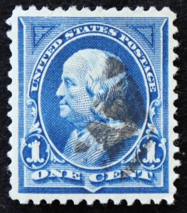 U.S. Used Stamp Scott #264 1c Franklin, Superb. Face-Free Cancel. A Gem!