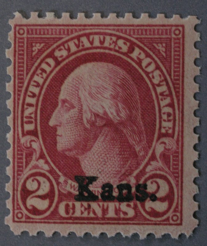 United States #660 2 Cent Washington Kans Overprint MNH