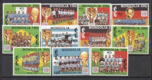 Mongolia 2147-57 MNH Football-94 SCV14.45