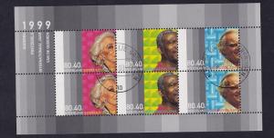 Netherlands  #B711-B713a  cancelled 1999  sheet  year of older persons