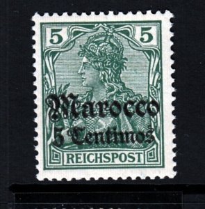 German Offices in Morocco Sc 34 NH issue of 1906 - overprint on 5pf wmkd