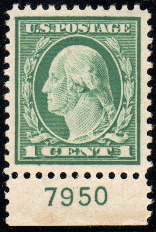 US #498 MONSTER JUMBO OG H, with plate number, SUPER STAMP,  Est $25-30.00