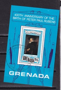 LI07 Grenada 1978 400th Anniv of the Birth of Peter Paul Rubens used mini sheet