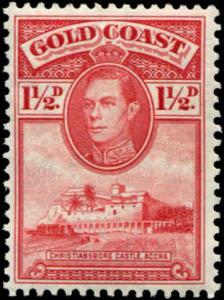 Gold Coast SC# 117a SG# 122a KGVI Christainsborg Castle perf 12x11-1/2   MLH