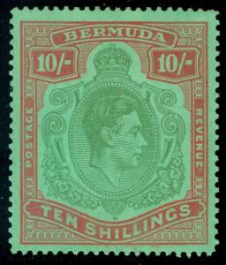 BERMUDA : 1942. Stanley Gibbons #119be. Broken lower right Scroll. Catalog £2500