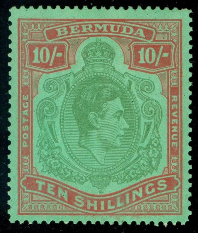 BERMUDA : 1942. Stanley Gibbons #119be. Broken lower right Scroll. Catalog £2500