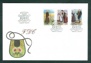 Aland. FDC 1993. Folk Dresses, National Costumes . Sc. # 75-76-77