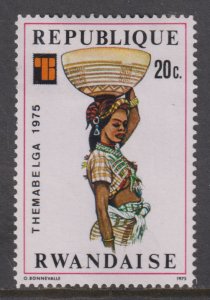 Rwanda 705 Lady Carrying Head Basket 1975