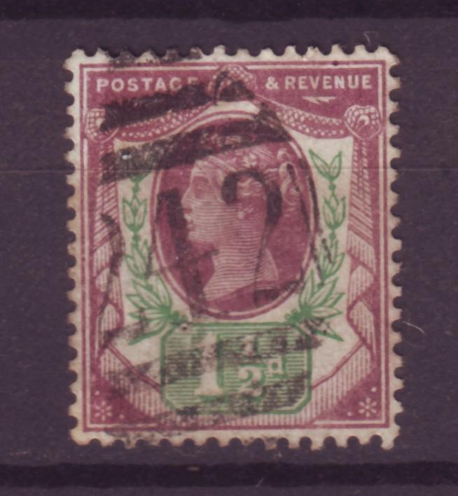 J14012 JLstamps 1887-92 great britain used #112 queen $8.25 scv