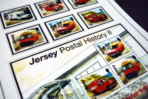 COLOR PRINTED GB JERSEY 1958-2010 STAMP ALBUM PAGES (198 illustrated pages)