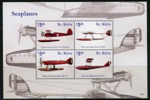 ST. KITTS  2016 SEAPLANES  SHEET  MINT NH