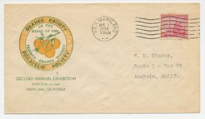 Illustrated cover USA 1934 Valencia Orange District - Philatelic Exhibition