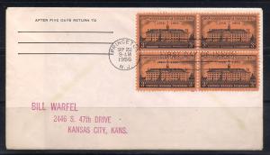 1083 FDC 200th Anny. Nassau Hall X4 L101