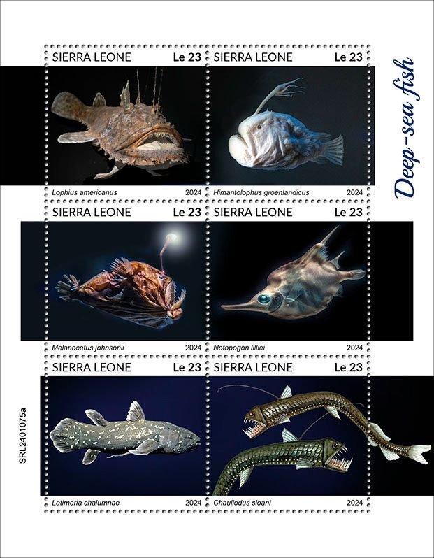 Stamps of SIERRA LEONE 2024 - Deep Sea Fish