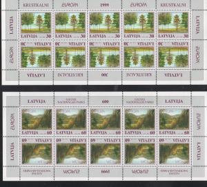 Latvia Sc 484-85 1998 Europa stamp set in sheets mint NH