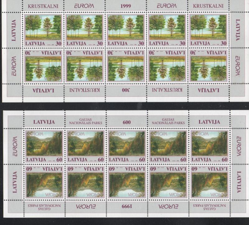 Latvia Sc 484-85 1998 Europa stamp set in sheets mint NH