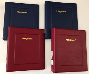 Albums HAGNER 4-ring used great condition reb and blue 300x260x4,5mm K923