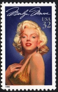 SC#2967 32¢ Legends of Hollywood: Marilyn Monroe Single (1995) MNH