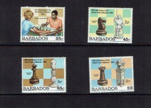 Barbados: 1984,  60th Anniversary International Chess Federation.  MNH set