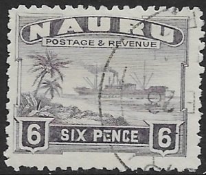 Nauru 25  1924   6 pence fvf  used
