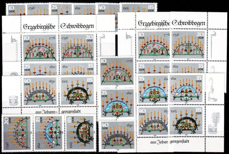 GERMANY DDR [1986] MiNr 3057-62 ( **/mnh ) [01] KB, Satz, alle Zdr