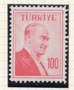 Turkey 1957-58 Early Issue Fine Mint Hinged 100p. NW-17671