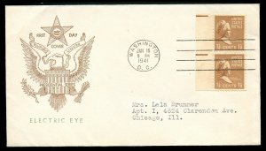 U.S. Scott 805 Fidelity Electric Eye FDC Post Marked in Washington, DC