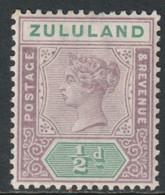South Africa Zululand Scott 15 - SG20, 1894 Victoria 1/2d MH*