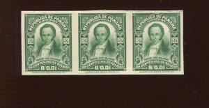 Panama 221 Centenary of Independence India Plate Proof on Card Strip of 3 Stamps