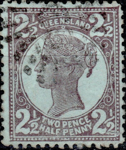 AUSTRALIA / QUEENSLAND 1899 - SG237 2-1/2d purple/blue - Very Fine Used