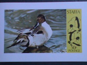 ​STAFFA-SCOTLAND-LOVELY BIRD-IMPERF- MNH S/S-VF WE SHIP TO WORLDWIDE