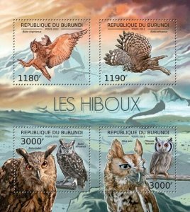 BURUNDI 2012 - Owls M/S. Official issues.