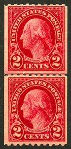 U.S. #606 MINT PAIR OG NH