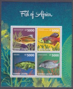 2013 Sierra Leone 5840-5843KL Marine fauna 13,00 €