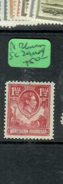 NORTHERN RHODESIA (PP0307B)  KGVI 1 1/2D RED SG 29   MOG