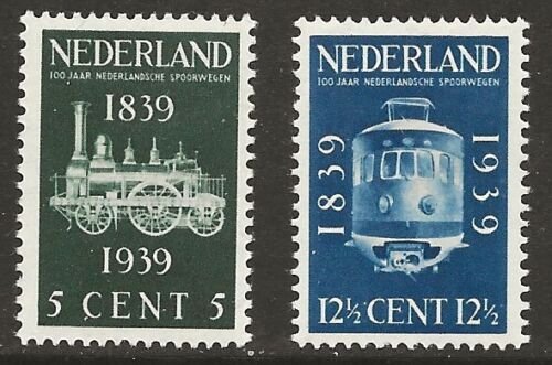 Netherlands (1939) - Scott # 214 - 215,  MH 