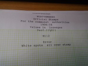 Wurttemberg  #   O12    used/ Mint