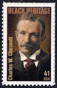 SC#4222 41¢ Charles W. Chesnutt Single (2008) SA