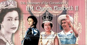 Tobago Cays 2003 - Queen Elizabeth II, Coronation, 50 Years - Sheet of 3v - MNH