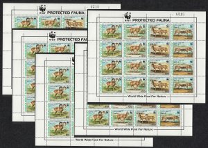 Afghanistan WWF Urial 5 Sheets A 1998 MNH MI#1819-1822